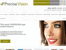 Tablet Screenshot of precisevision.com.au